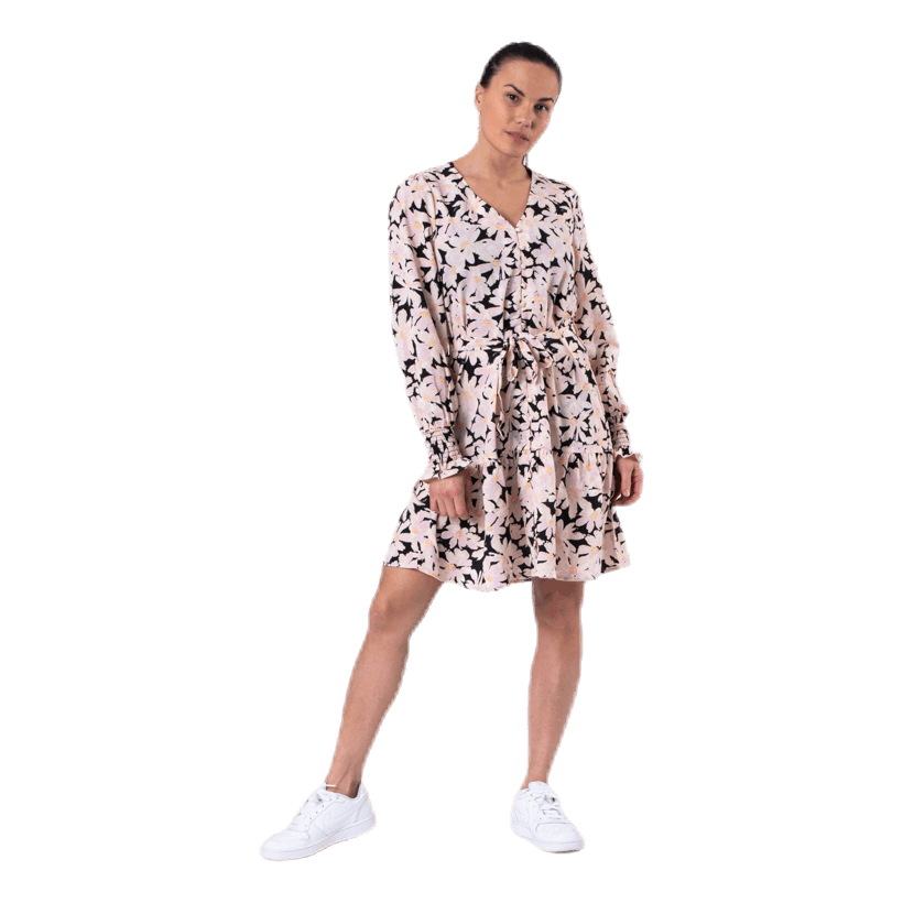 Lila L/S Short Dress Wvn Black