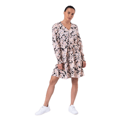 Lila L/S Short Dress Wvn Black