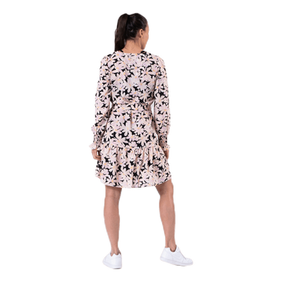 Lila L/S Short Dress Wvn Black