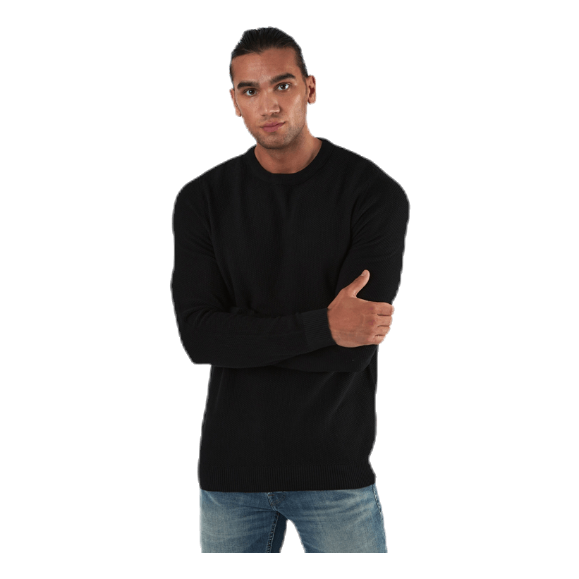 Aaron Knit Crew Neck Black