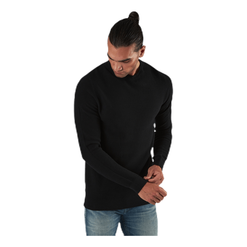 Aaron Knit Crew Neck Black