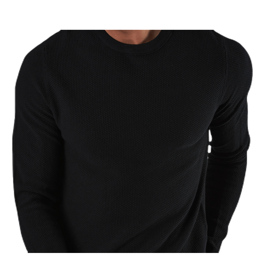 Aaron Knit Crew Neck Black