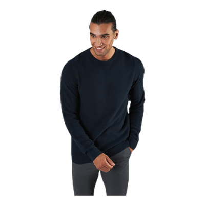 Aaron Knit Crew Neck Blue