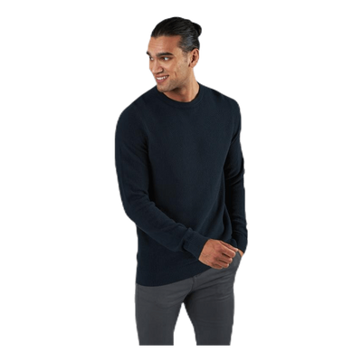 Aaron Knit Crew Neck Blue