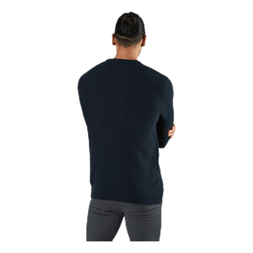 Aaron Knit Crew Neck Blue