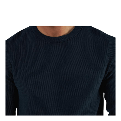 Aaron Knit Crew Neck Blue