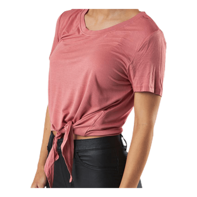 Arli S/S Knot Top Red