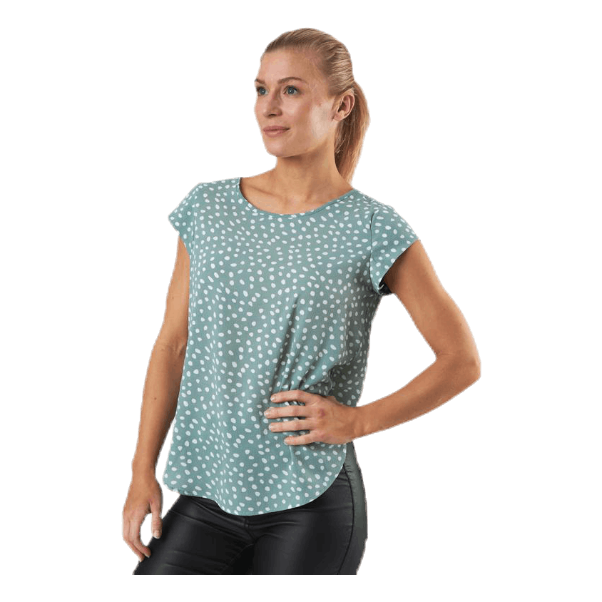 Vic Ss Aop Top Wvn Green