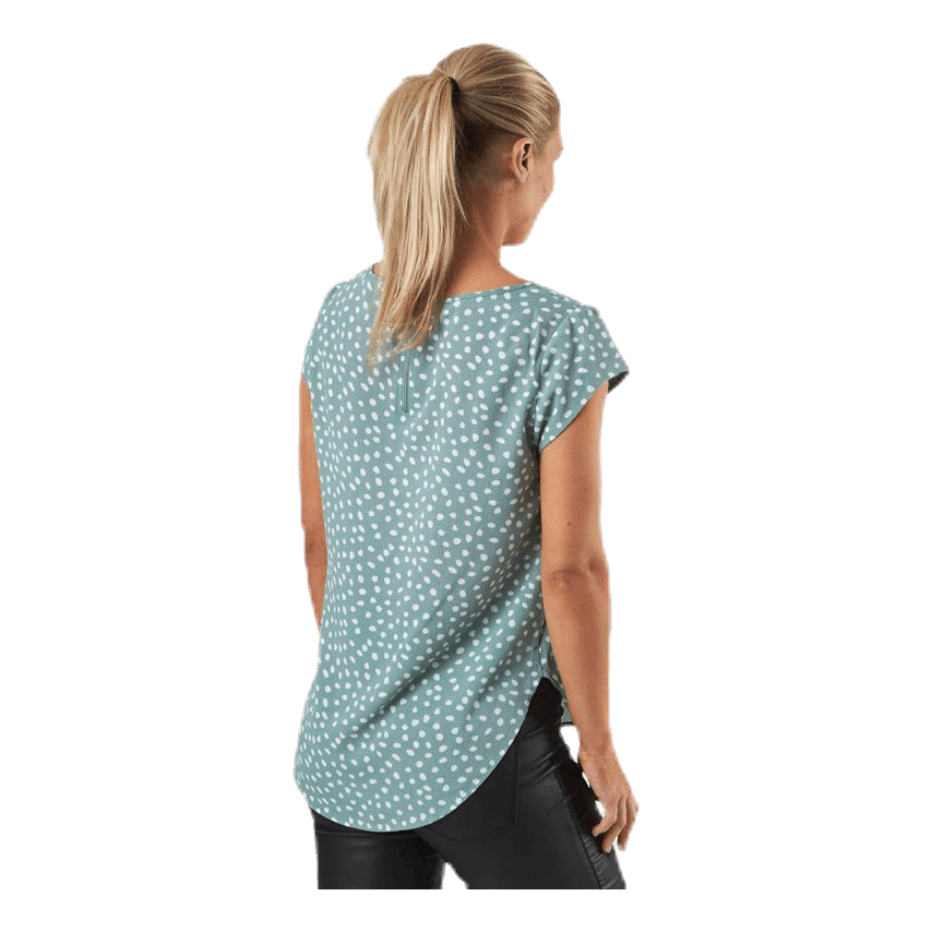 Vic Ss Aop Top Wvn Green