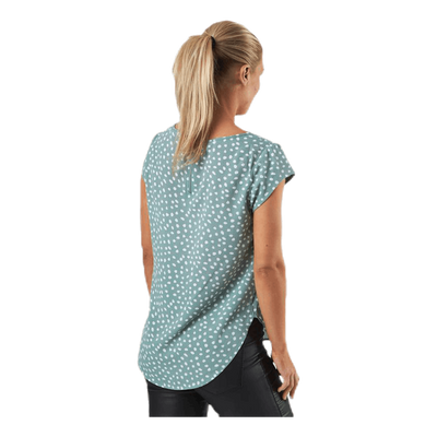 Vic Ss Aop Top Wvn Green