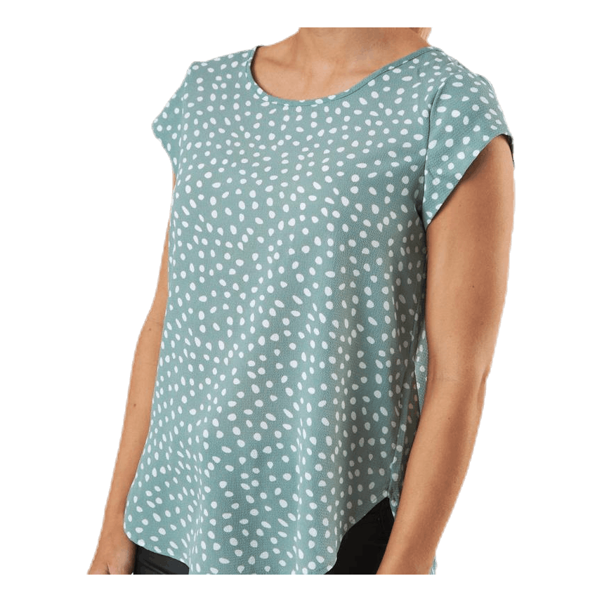 Vic Ss Aop Top Wvn Green