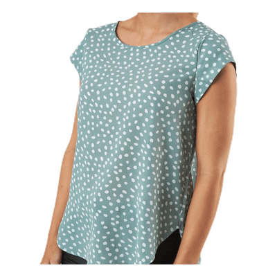 Vic Ss Aop Top Wvn Green
