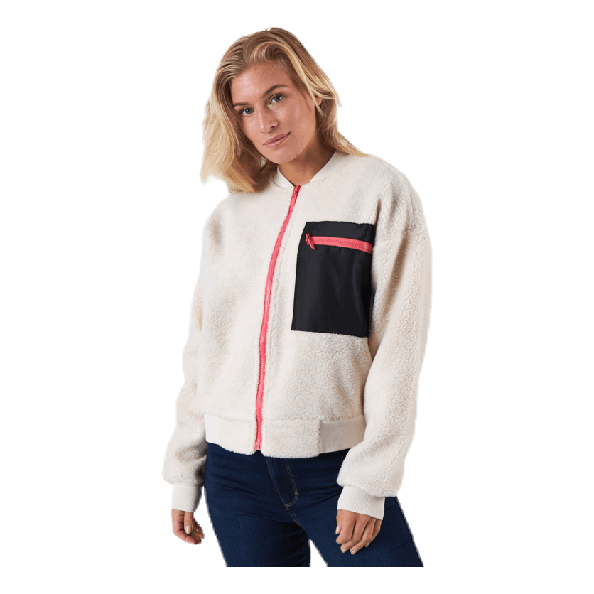 Janessa Teddy Pocket Jacket White