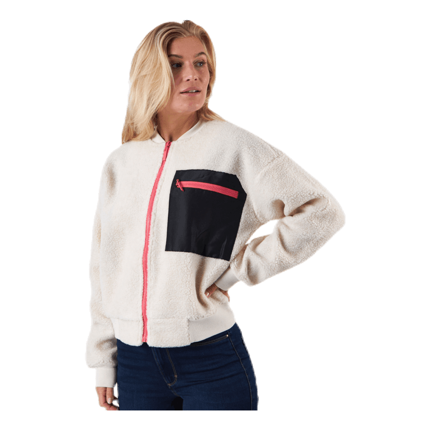 Janessa Teddy Pocket Jacket White