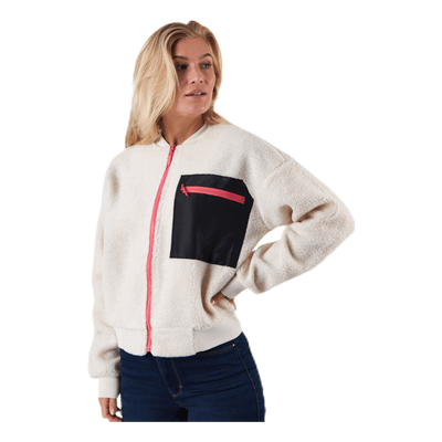 Janessa Teddy Pocket Jacket White