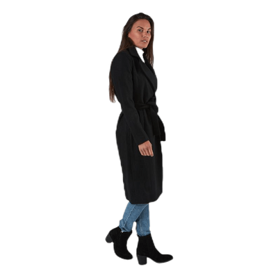 Gina Wool Wrap Coat Cc Otw Black