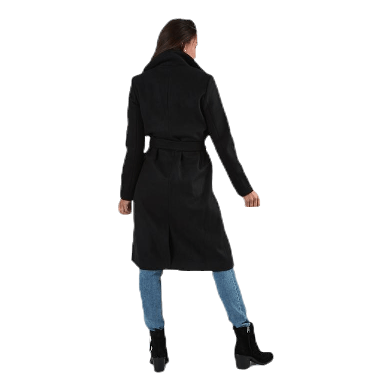 Gina Wool Wrap Coat Cc Otw Black