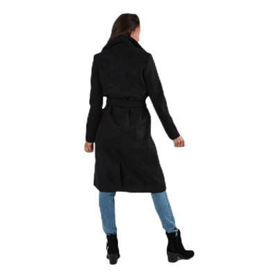 Gina Wool Wrap Coat Cc Otw Black