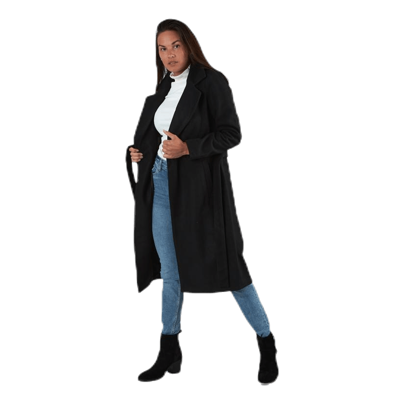 Gina Wool Wrap Coat Cc Otw Black