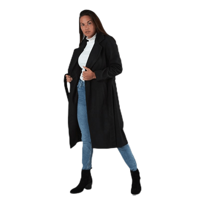 Gina Wool Wrap Coat Cc Otw Black