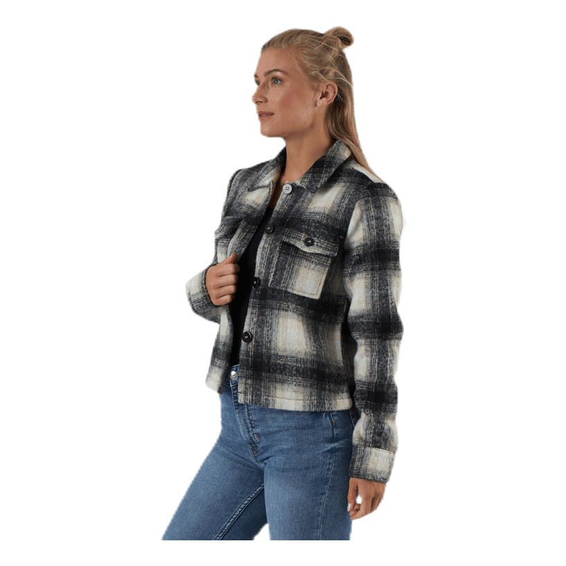 Jeans Grey Check Jacket Womens Lou Short Check Jacket Cc Otw Grey