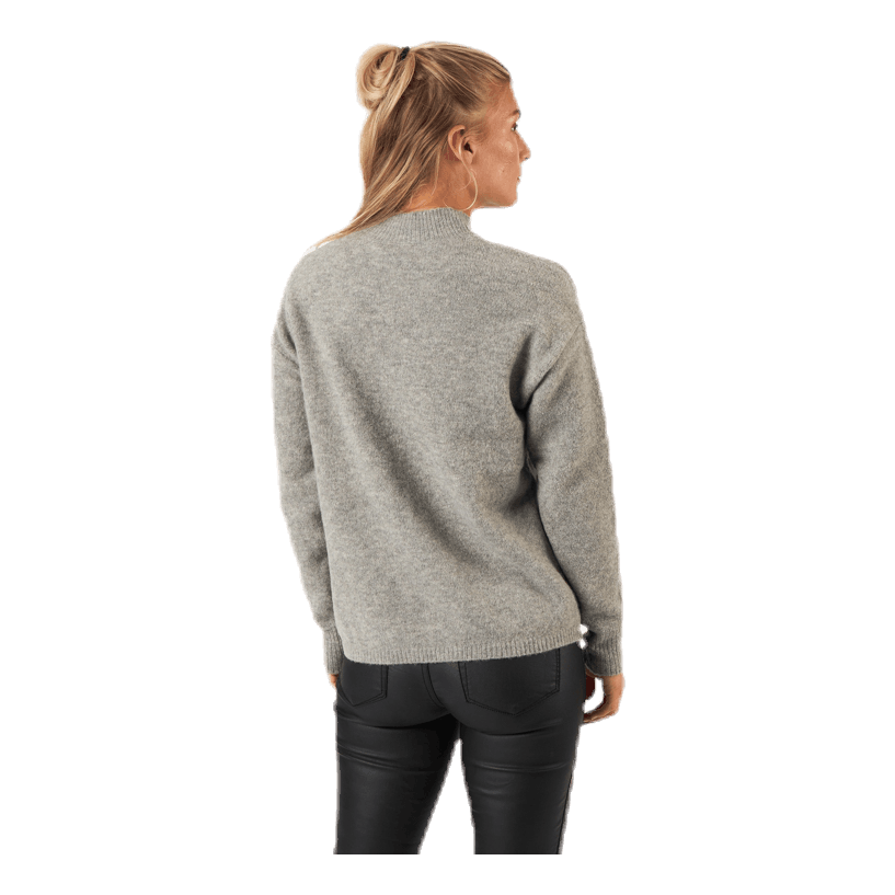 Skyla Ls O-Neck Wool Knit Grey
