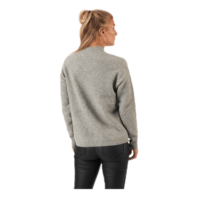 Skyla Ls O-Neck Wool Knit Grey