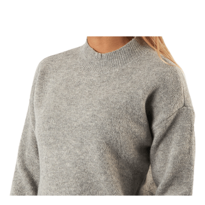 Skyla Ls O-Neck Wool Knit Grey