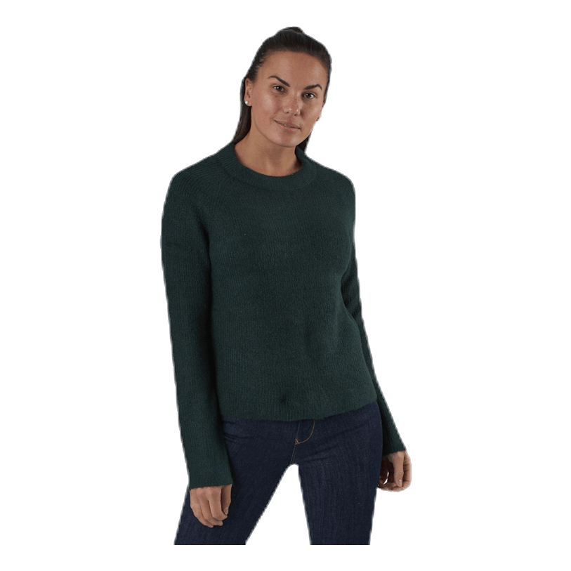 Ellen Ls O-Neck Knit Green