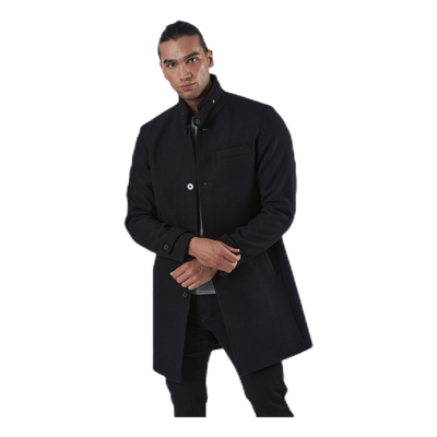 Melton Wool Coat Black