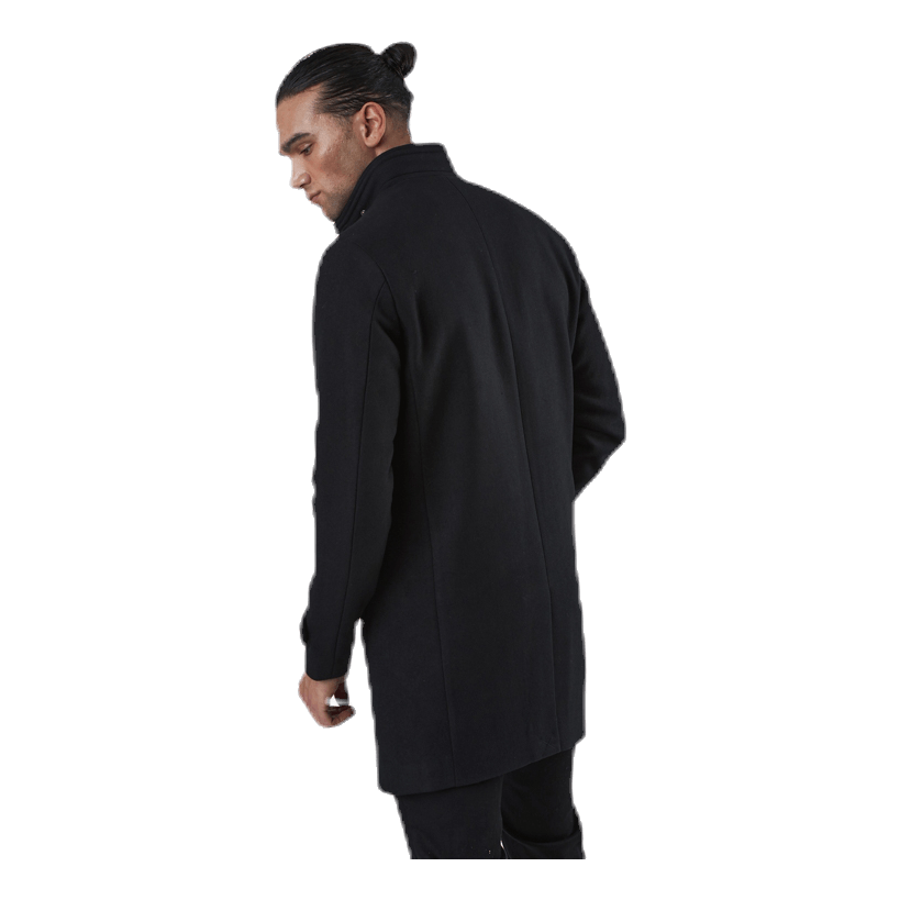 Melton Wool Coat Black