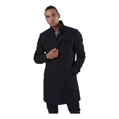 Melton Wool Coat Black