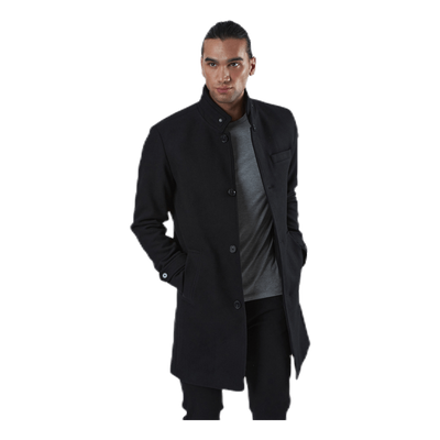 Melton Wool Coat Black