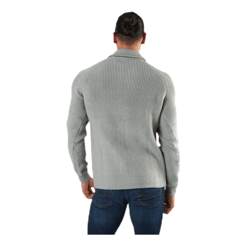Ivy Knit Half Zip Grey