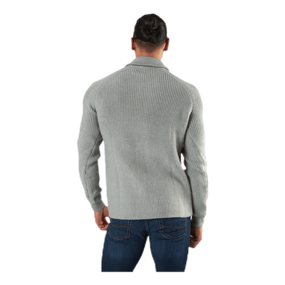 Ivy Knit Half Zip Grey