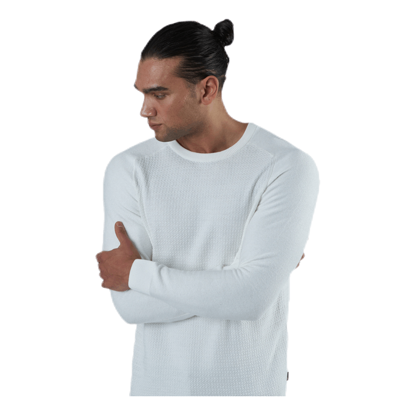 Adam Knit Crew Neck White