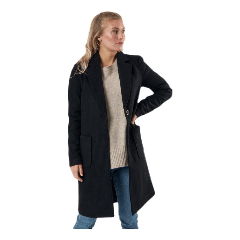 Olivia-Astrid Wool Coat  Otw Black