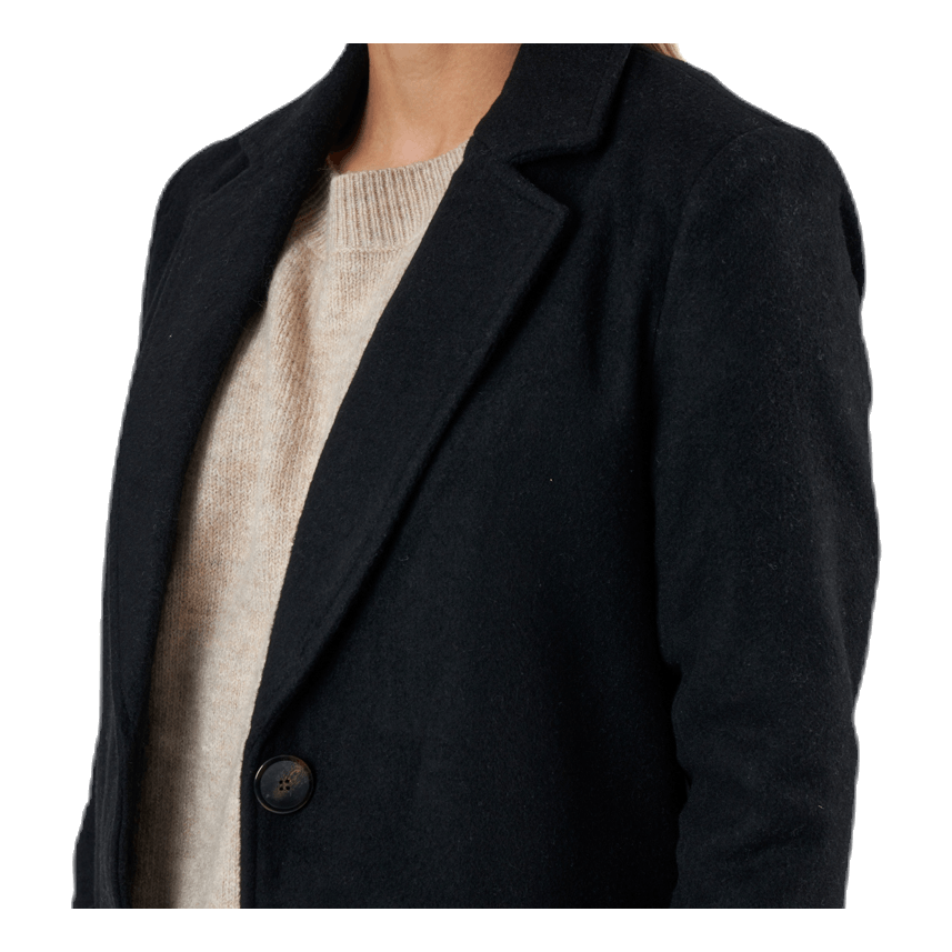 Olivia-Astrid Wool Coat  Otw Black