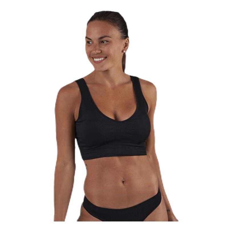 Symmi Rib Bra Top 2-Pack Black