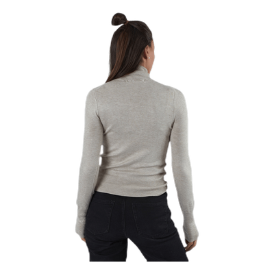 Venice L/S Rollneck Pullover Knt Grey