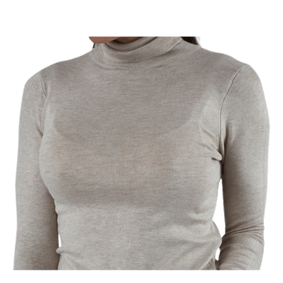 Venice L/S Rollneck Pullover Knt Grey