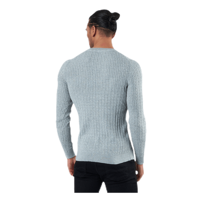 Blacamp Cable Knit Crew Neck Grey