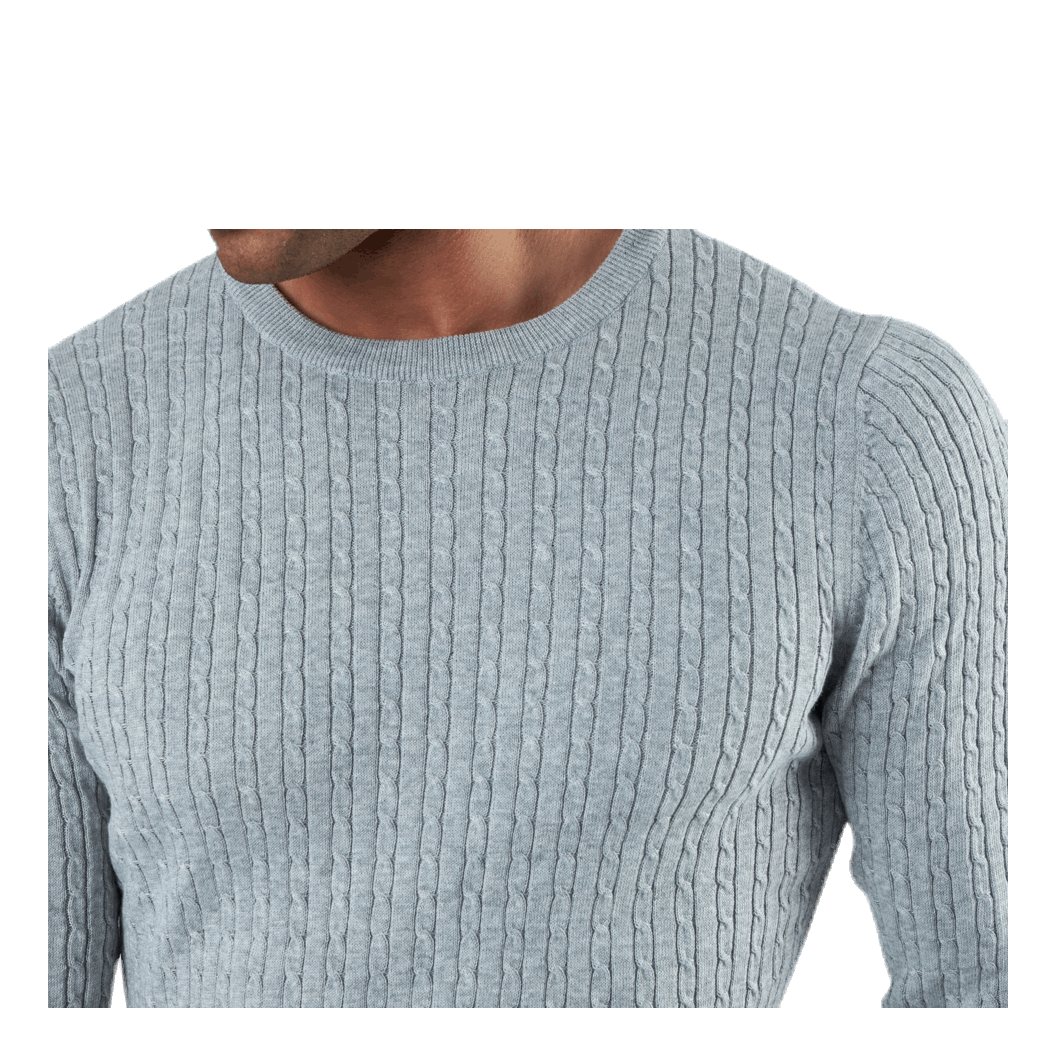 Blacamp Cable Knit Crew Neck Grey