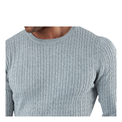 Blacamp Cable Knit Crew Neck Grey