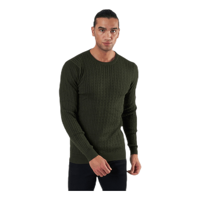 Blacamp Cable Knit Crew Neck Black