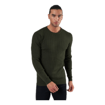 Blacamp Cable Knit Crew Neck Black