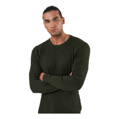 Blacamp Cable Knit Crew Neck Black