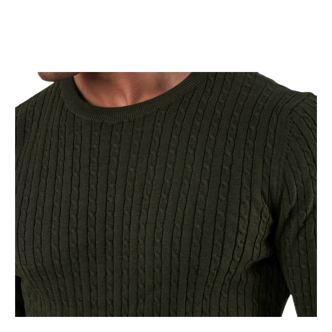 Blacamp Cable Knit Crew Neck Black