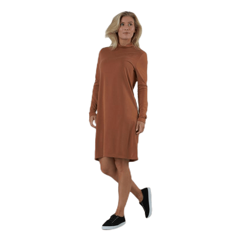 Bamala T-Neck Ls Dress Beige