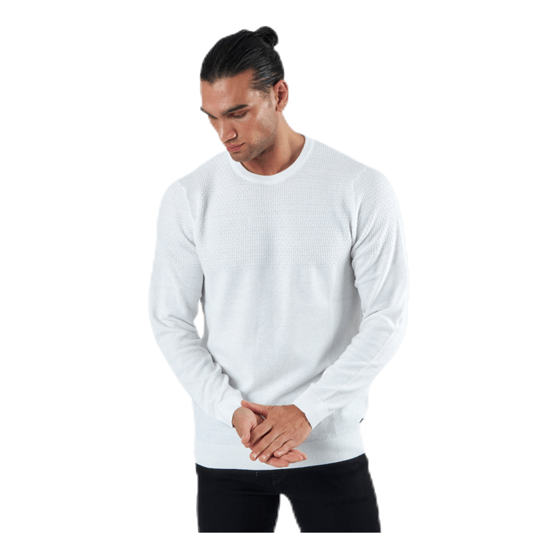 Blacamp Knit Structure Crew Neck White